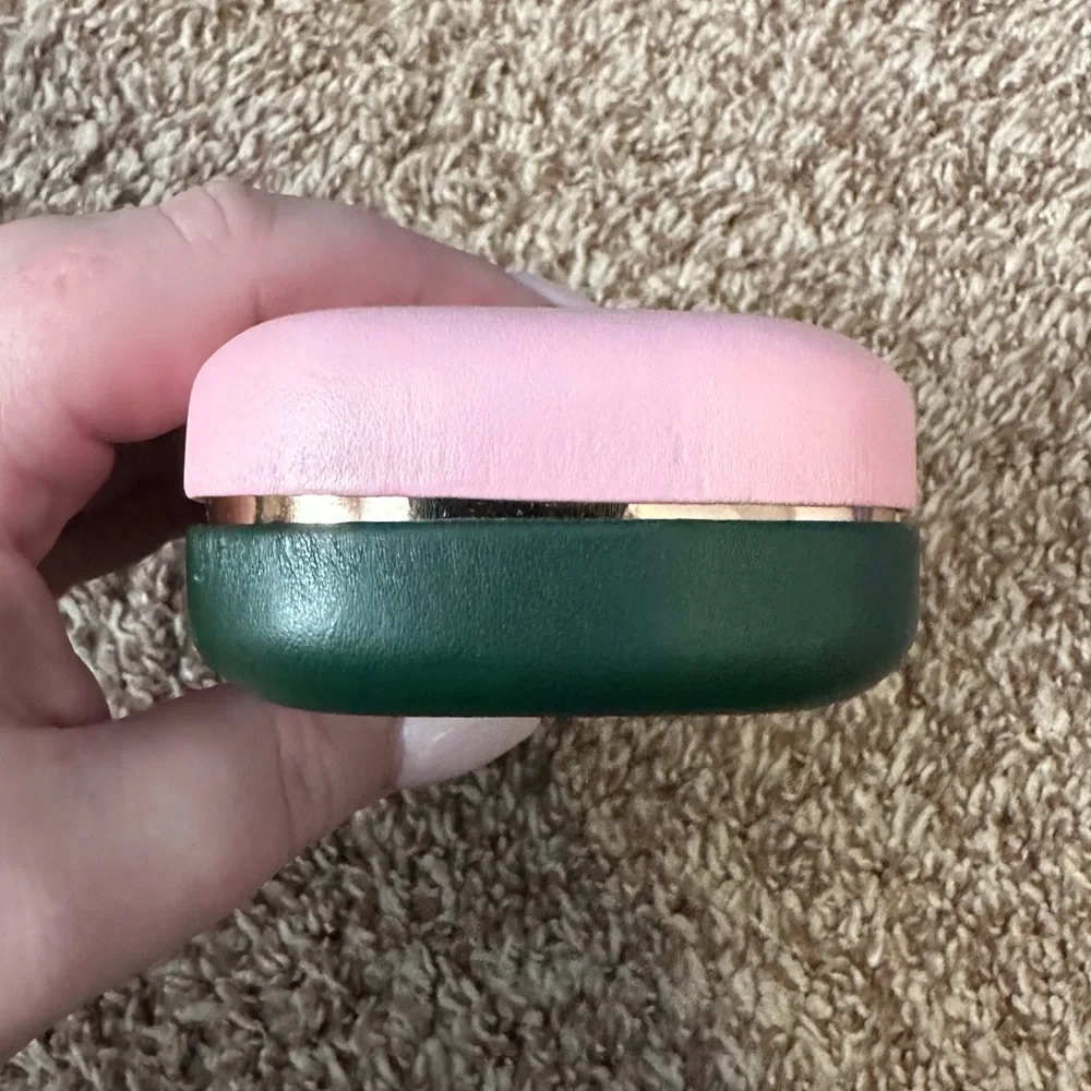 Kate Spade EUC Pink and Green Hard Clamshell Glasses Case